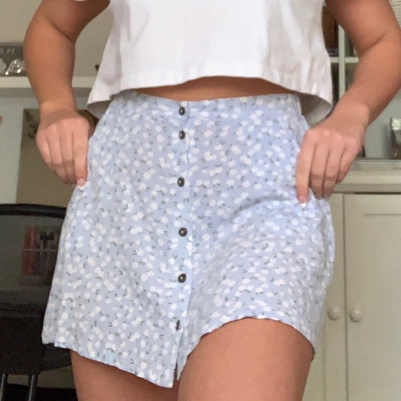 Pacsun L.A. Hearts Light Blue Floral Skirt - Picture 2 of 4